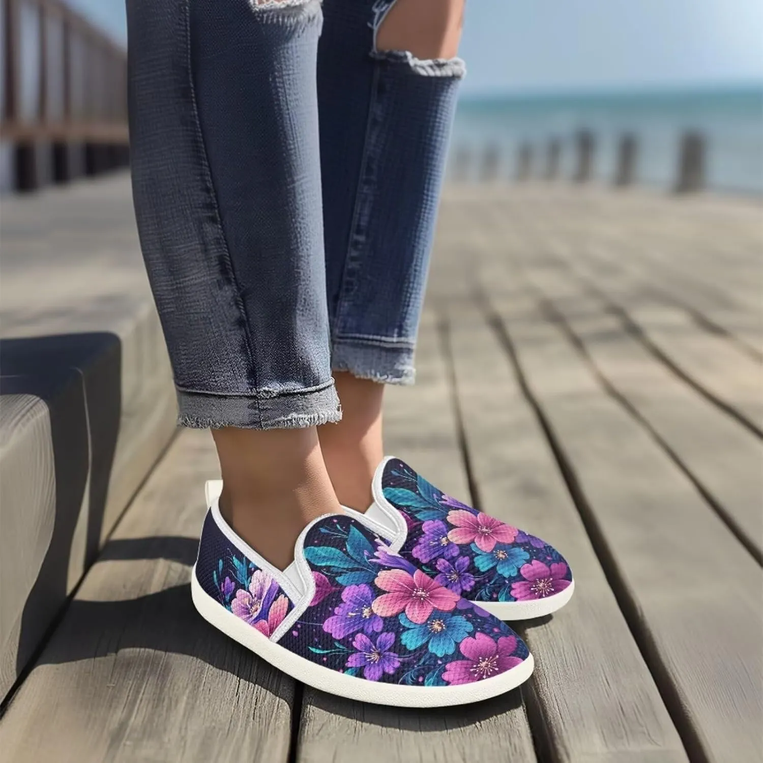Comfortable Womens Slip On Casual Shoes Trendy Flat Shoes for Women