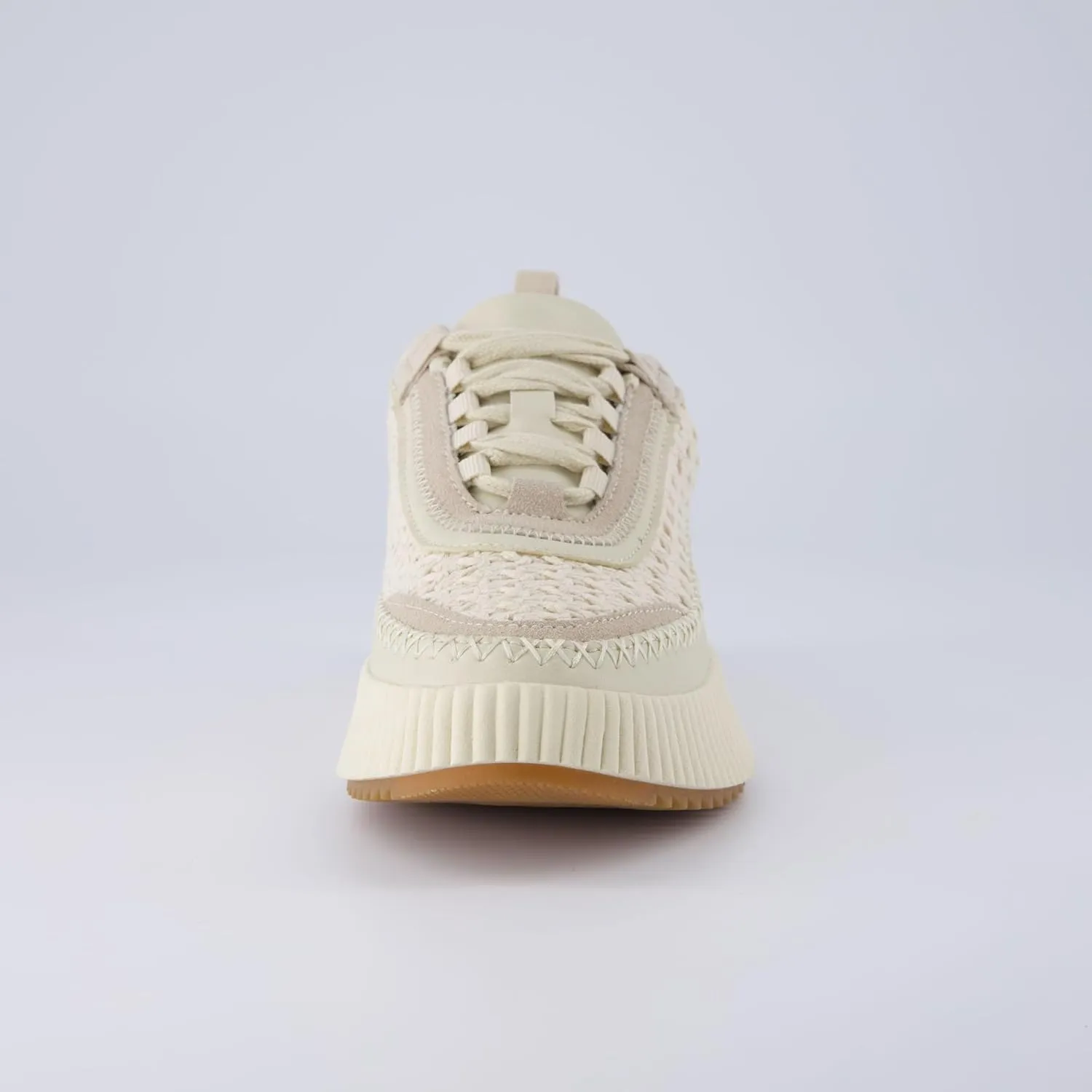 CUSHIONAIRE Women's Loop Lace up Woven Platform Sneaker  Comfort Foam, Wide Widths Available