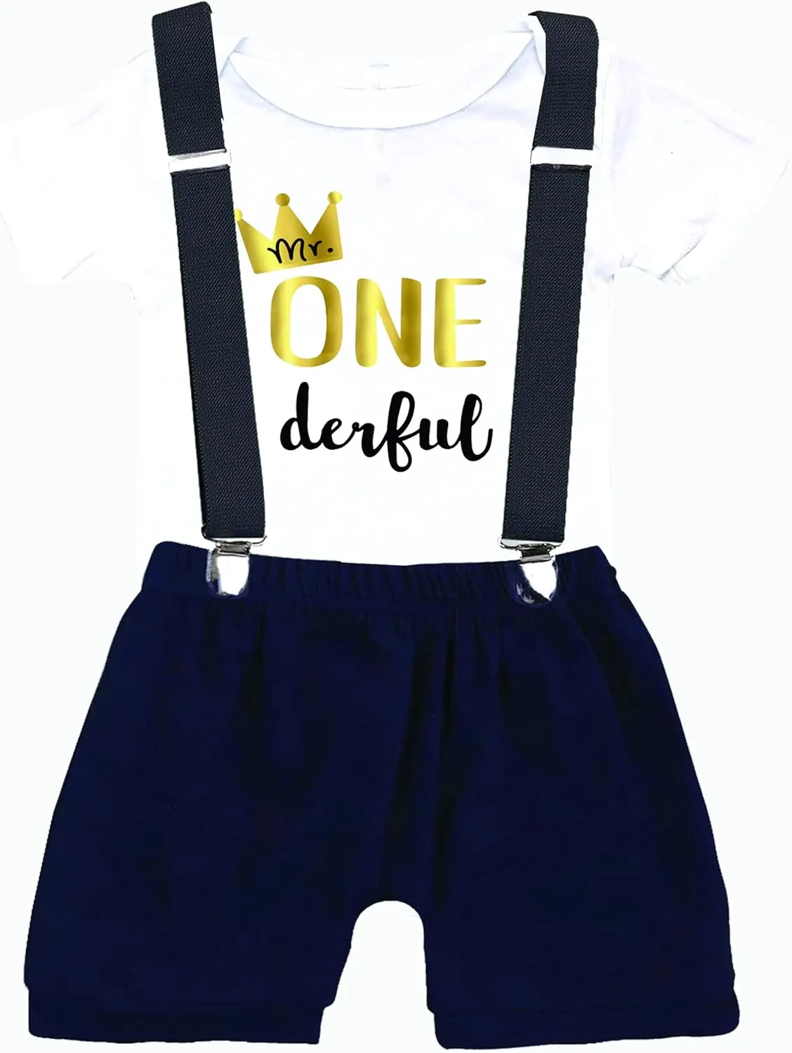 Custom Name Mr Wonderful Baby Boy Cake Smash Outfit Boy 1st Birthday Bodysuit Personalized 2nd Bday T-Shirt