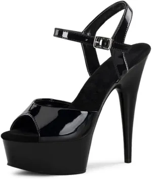 denova's Women's Patent 6in Very High Heel Platform Pole Dance Stiletto Sandal