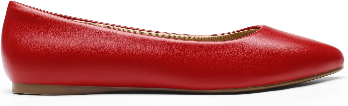 DREAM PAIRS Women's Dress Pointed Toe Flats Ballet Comfort Soft Slip On Casual Flat Shoes for Work Office Business