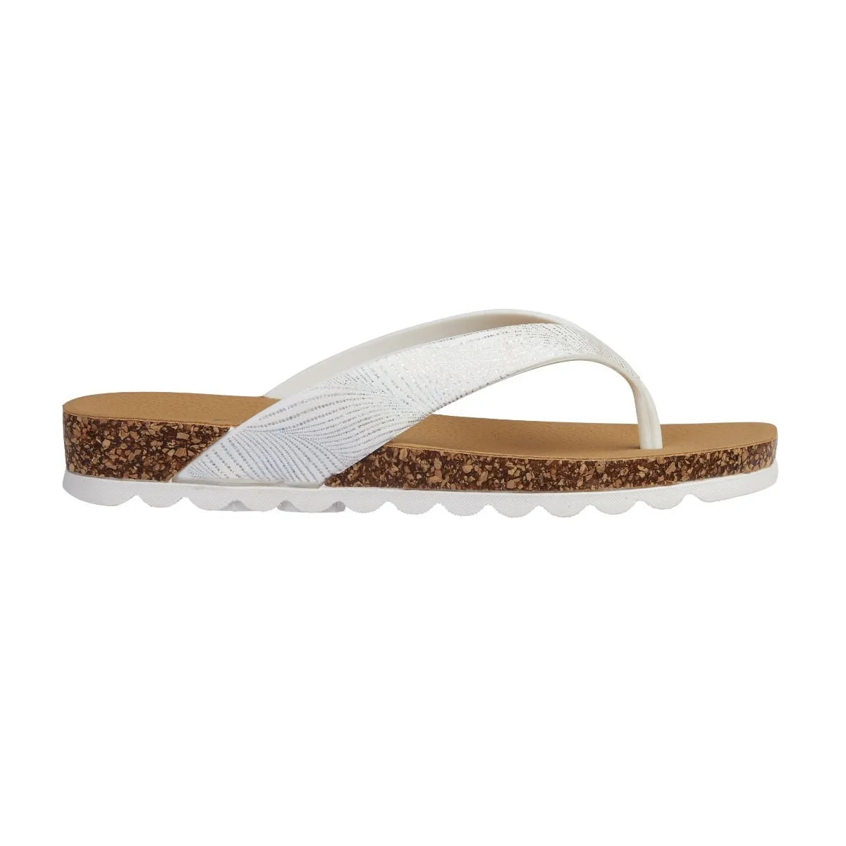 Emma Dawn Women's Toe Post Sandal White