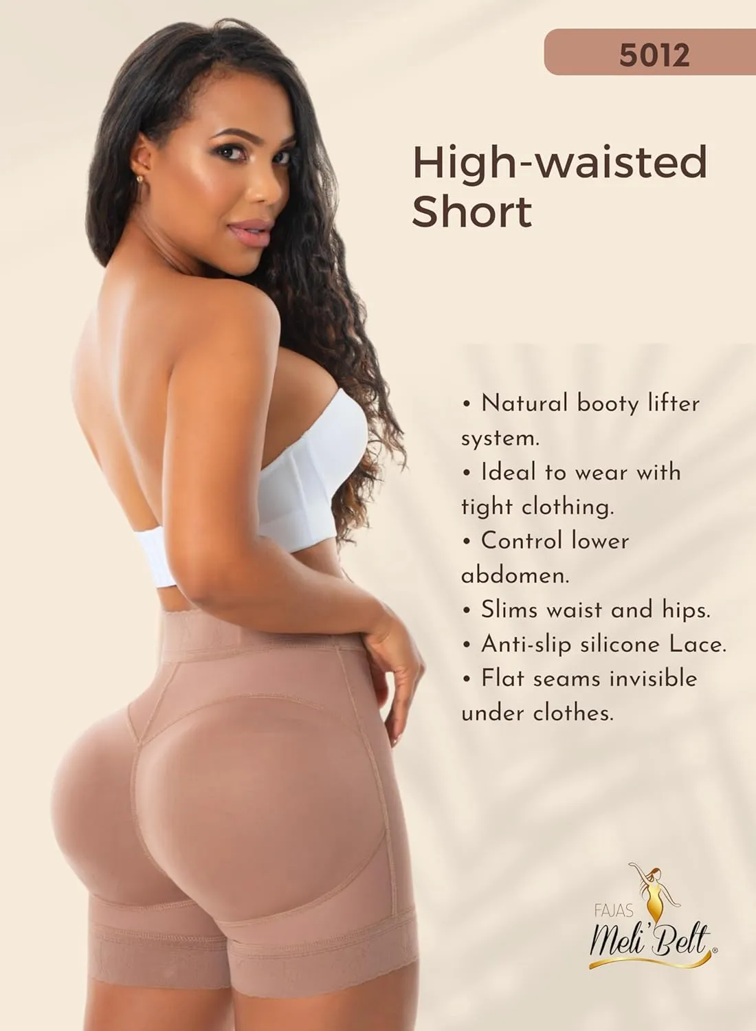 FAJAS MELI'BELT 5012 Faja Shorts Colombiana High Waist Butt Lifter Shorts Levanta Cola Colombianos