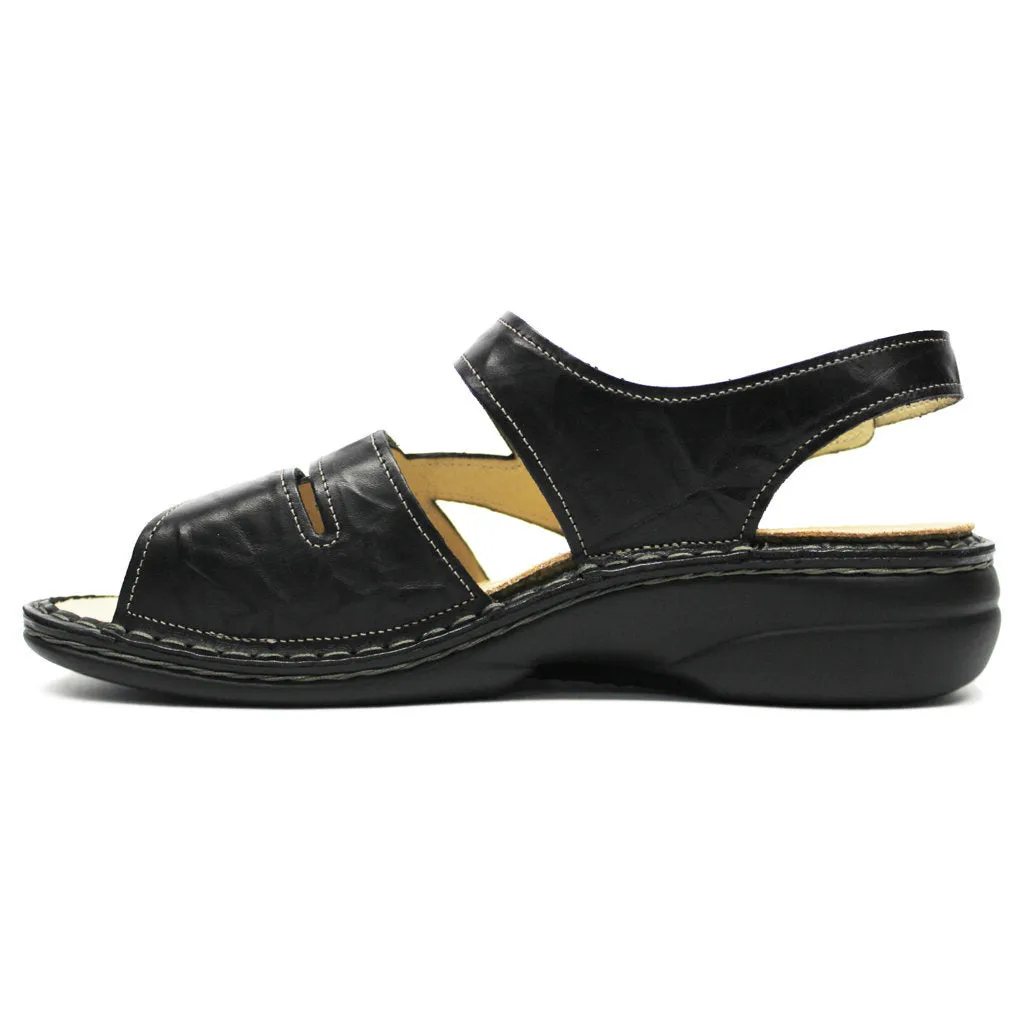 Finn Comfort Gomera-S Women's Black Slingback Sandals