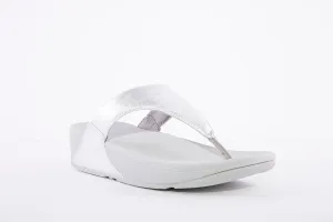 FITFLOP - LULU Leather Toe-Post Sandals Silver