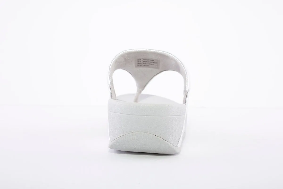 FITFLOP - LULU Leather Toe-Post Sandals Silver