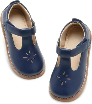 Flaryzone Toddler Little Girl Mary Jane School Uniform Oxfords Flat Dress Shoes