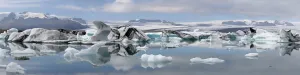 Floating Icebergs 48" x 12" Fabric Wall Sticker