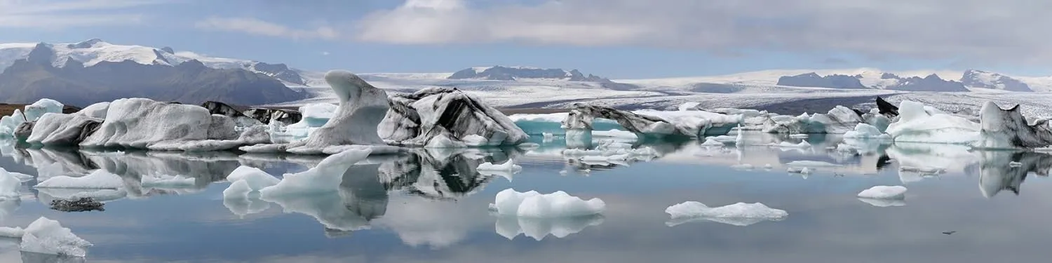 Floating Icebergs 48" x 12" Fabric Wall Sticker