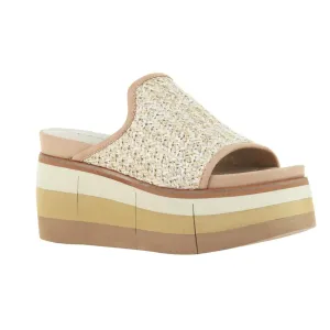 Flocci Platform in Beige Rattan by Naked Feet
