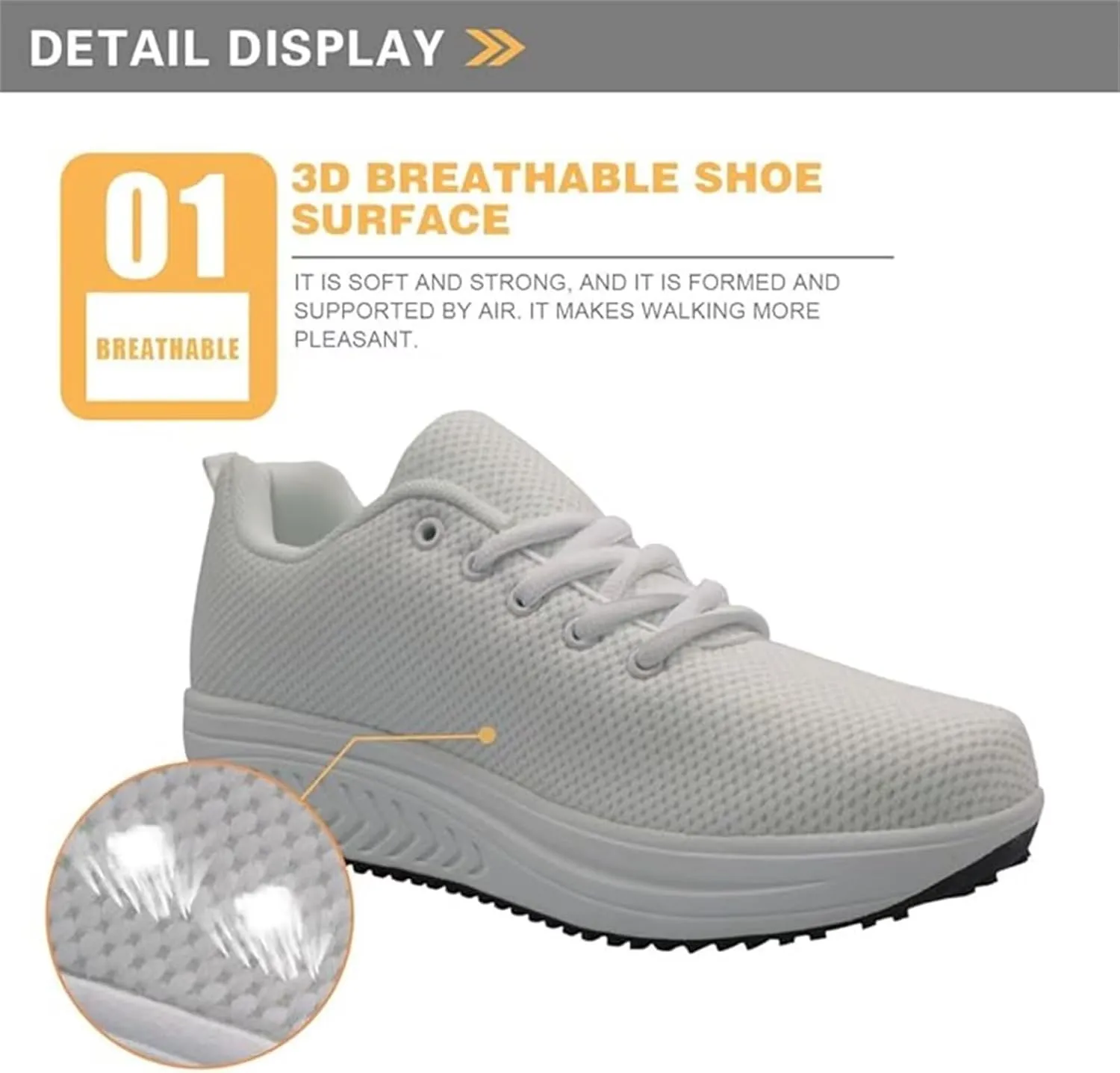 FOR U DESIGNS Fashion Women's Strength Fitness Walking Sneaker Platform Swing Wedges