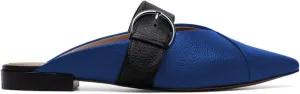 FOWT Casual Straps Buckle Loafers for Women V Cut Closed Pointed Toe Solid Color Flats Low Heel Lightweight Slippers Wide Width Slip-on Flip Flop Comfort Walking Shoes Size 4-16 US