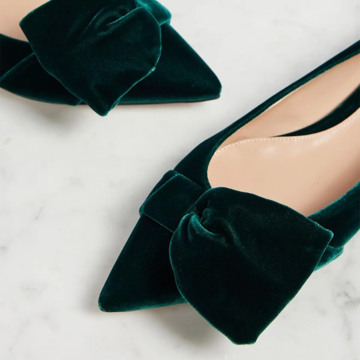 FOWT Women Pointed Toe Bow Pumps Slip on Comfortable Flats Office Daliy Walk Street Date Shoes Size 4-16 US