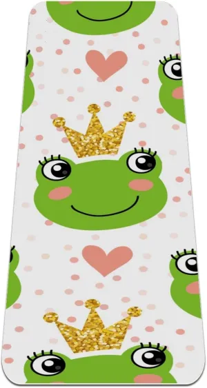 Frog Shadow on Leaf Yoga Mat Thick Workout Exercise Mat, Non Slip Pilates Fitness Mats, Eco Friendly, Anti-Tear 1/4" Thick Yoga Mats for Women Men