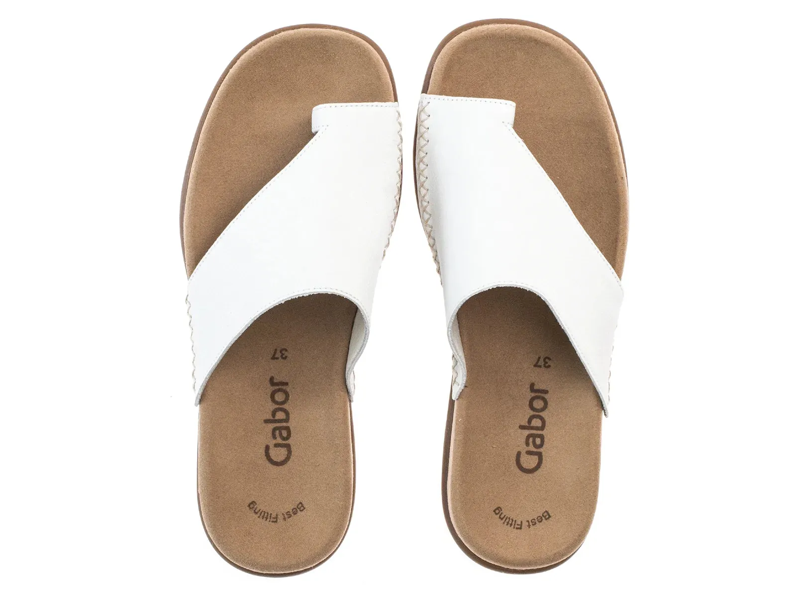 GABOR -  TOE-POST 03.700.21MULE - WHITE