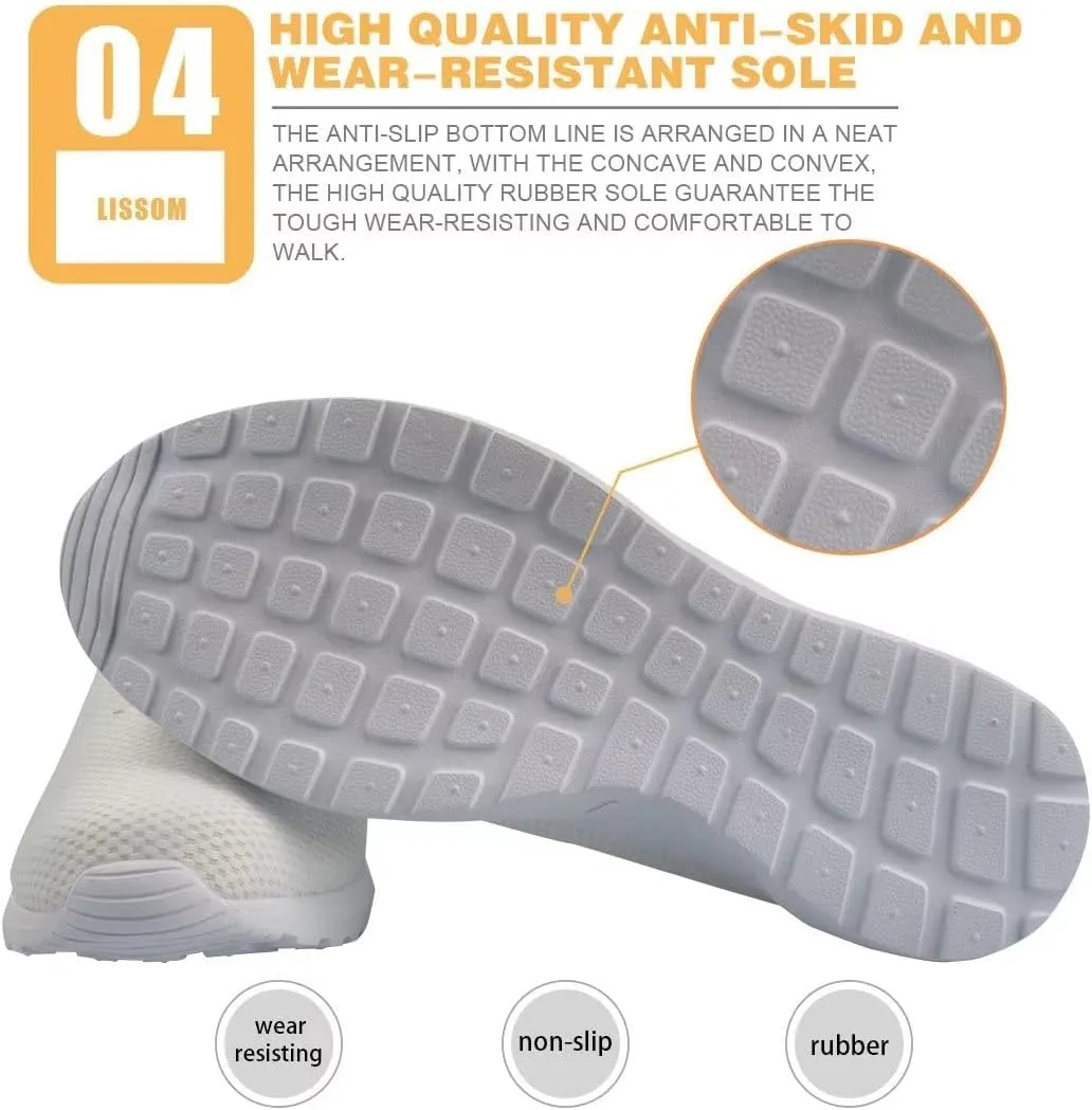 GIFTPUZZ Women's Men's Breathable Mesh Walking Flat Shoes Backless Slip on Sneaker