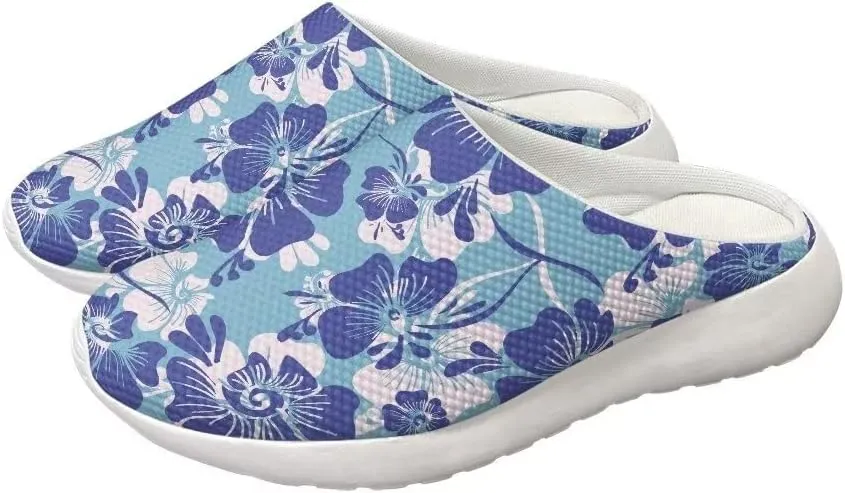 GIFTPUZZ Women's Men's Breathable Mesh Walking Flat Shoes Backless Slip on Sneaker