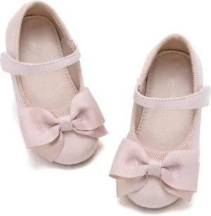 GINFIVE Toddler Girls Mary-Jane Little Girls Slip On Shoes Glitter Ballerina Flats Toddler
