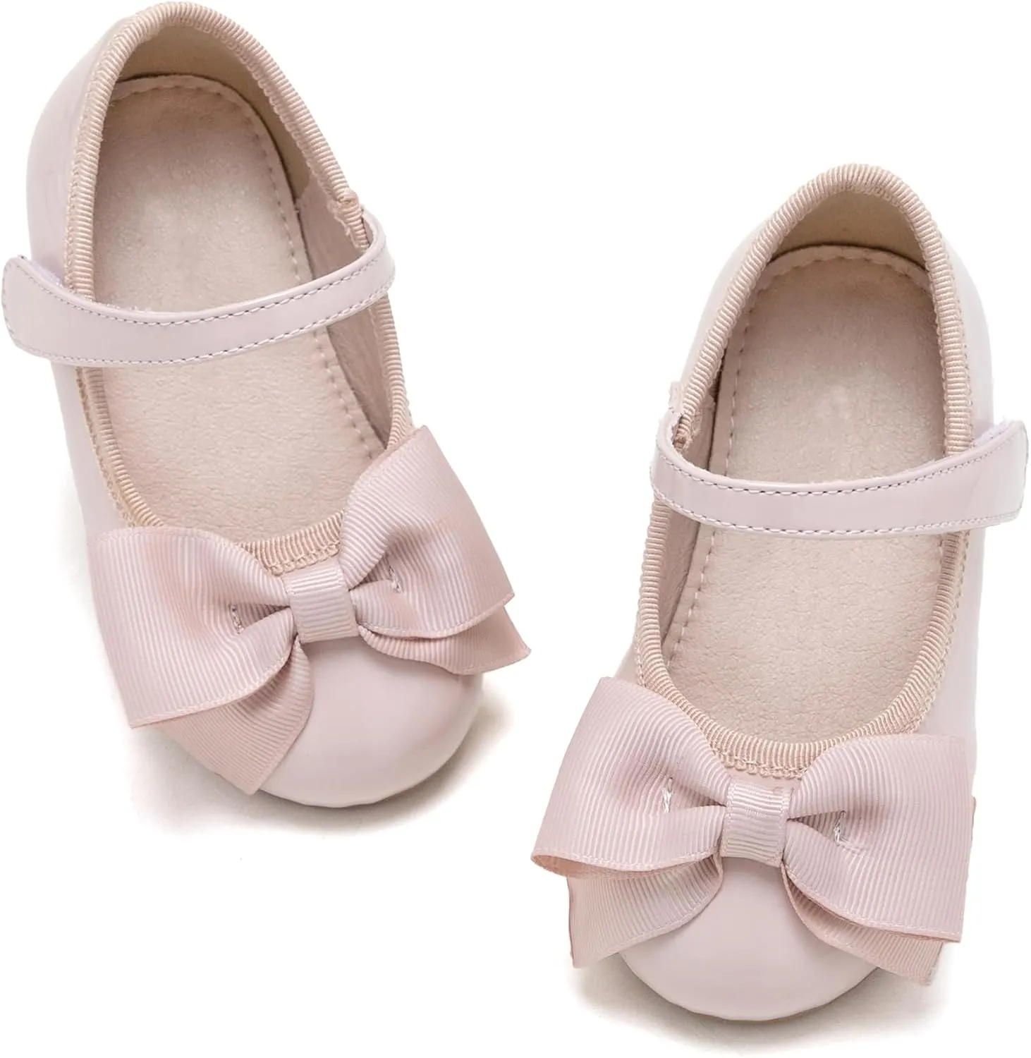 GINFIVE Toddler Girls Mary-Jane Little Girls Slip On Shoes Glitter Ballerina Flats Toddler