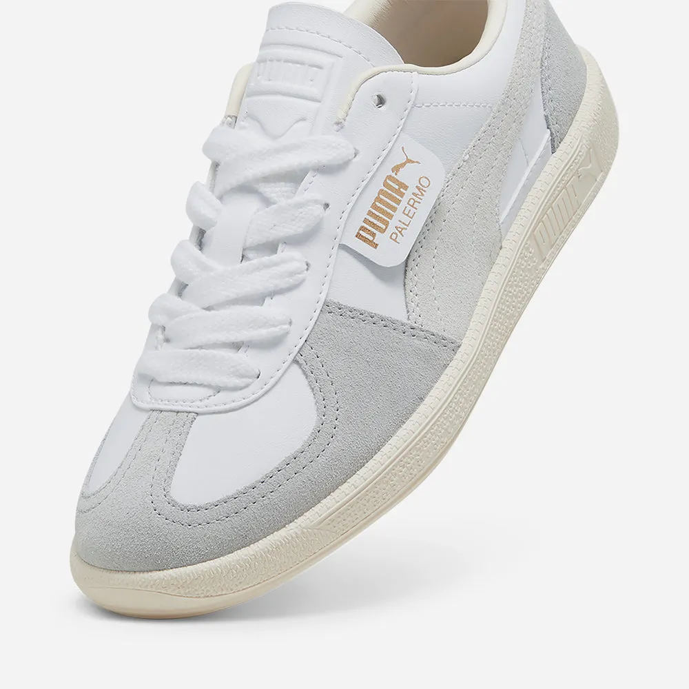 Giày Sneaker Trẻ Em Puma Palermo Leather Lace Up Jr - Trắng