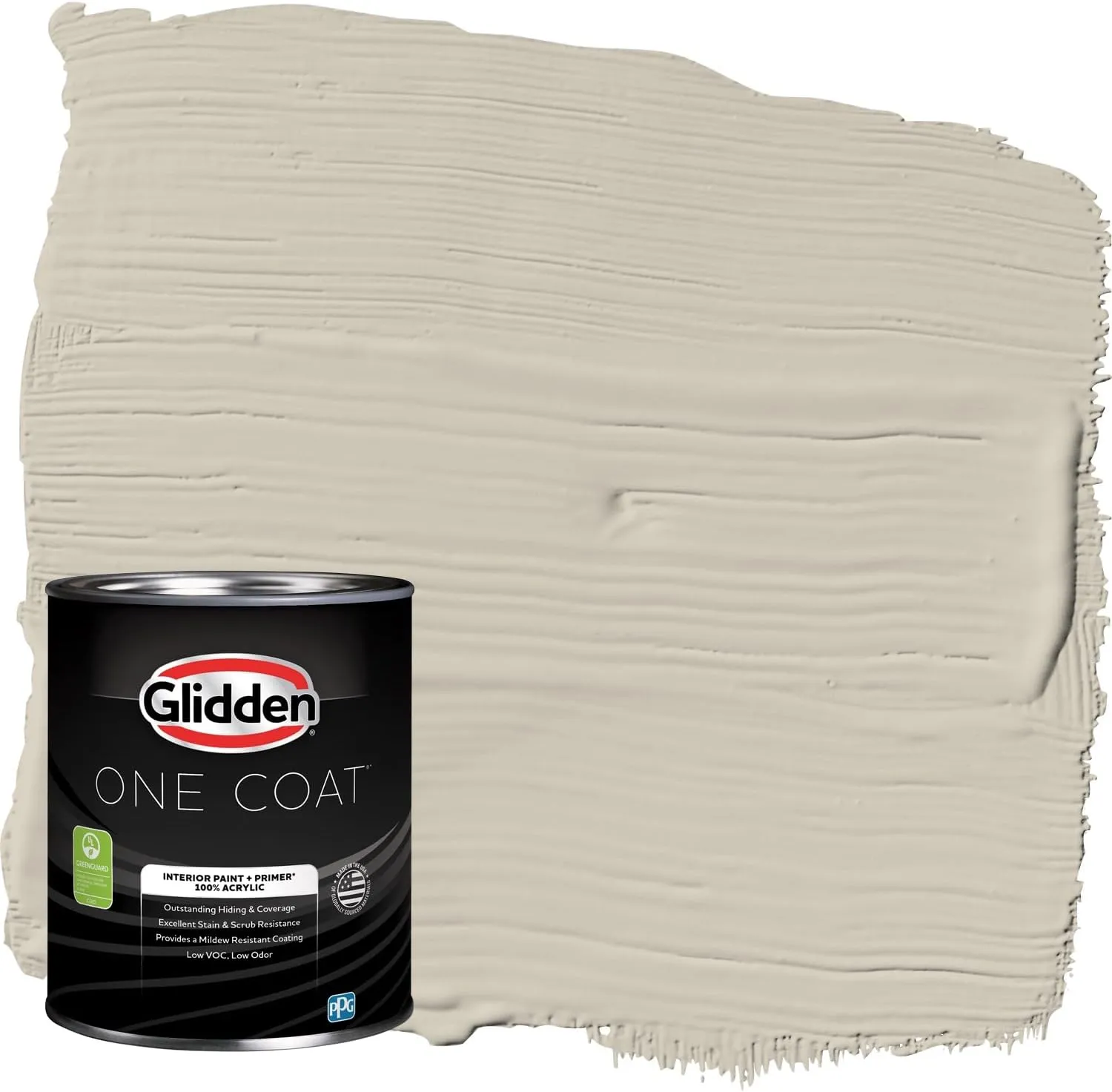 Glidden One Coat 1 qt. Ostrich Feather/Beige Eggshell Interior Paint with Primer