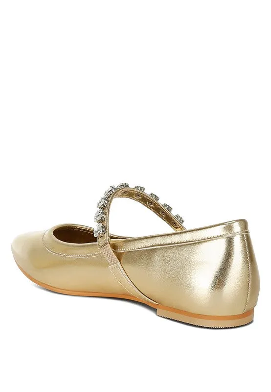 Gloxinia Metallic Mary Jane Ballerinas