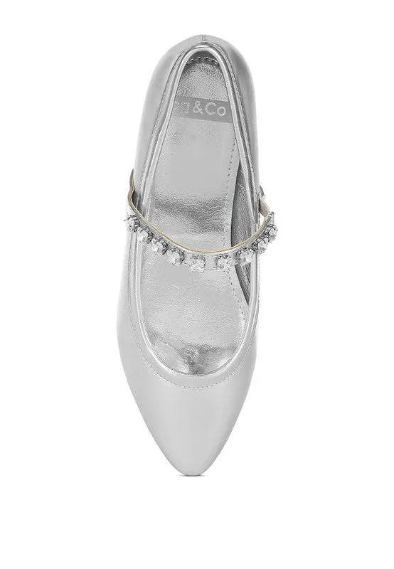 Gloxinia Metallic Mary Jane Ballerinas