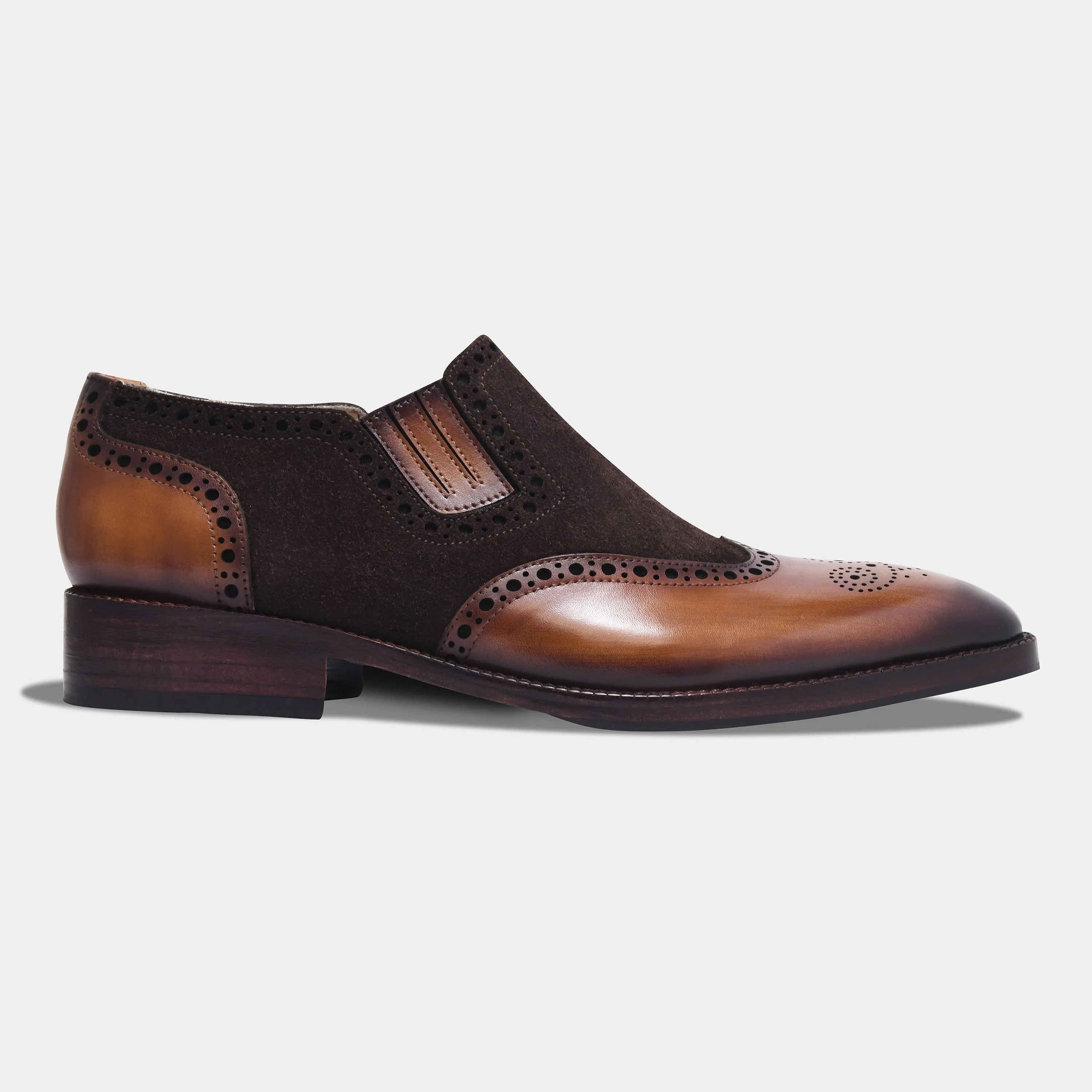 GODFATHER SUEDE LOAFER | BROGUE BROWN