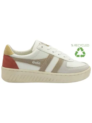 Gola Grandslam Trident Sneaker in White/Bone/Flux