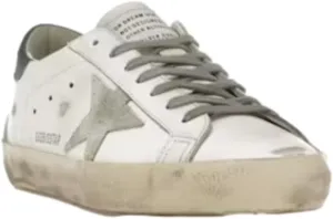 Golden Goose Women's Super Star Leather Upper and Heal Suede Star and Spur Fashion Sneaker