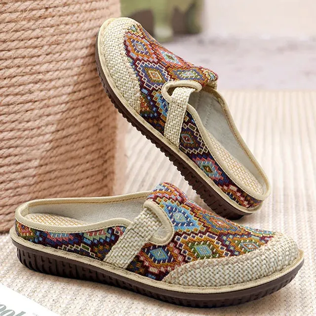 GS Mule Pro | Luxe boho instap muiltjes met gesp voor dames