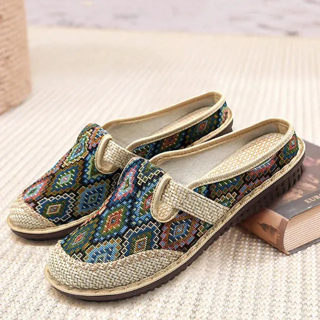 GS Mule Pro | Luxe boho instap muiltjes met gesp voor dames