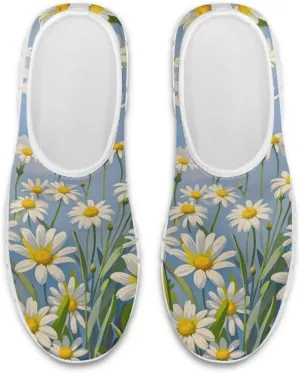 Howilath Flower Print Casual Shoes for Women Slip on Shoes Anti-Skid Sneakers Travel Hiking Sport Shoes