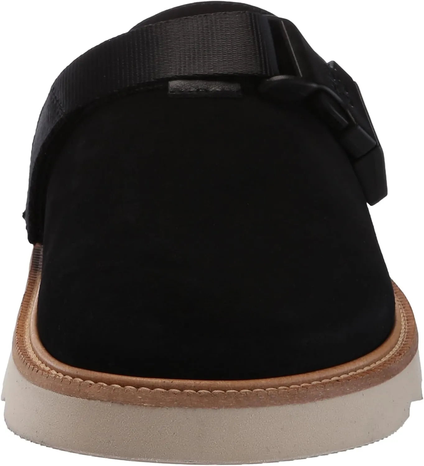 HUGO Women's Slip on Top Buckle Suede Clogs