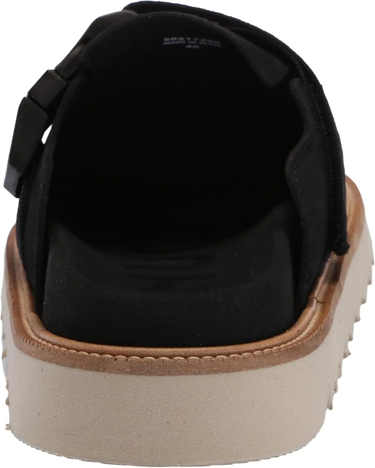 HUGO Women's Slip on Top Buckle Suede Clogs
