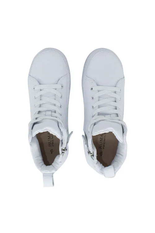 Human Green Cyber Leather Hitop Sneaker