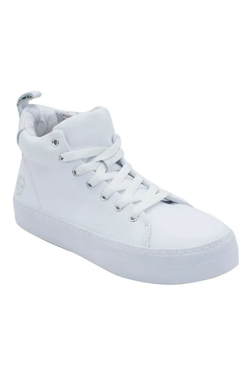 Human Green Cyber Leather Hitop Sneaker