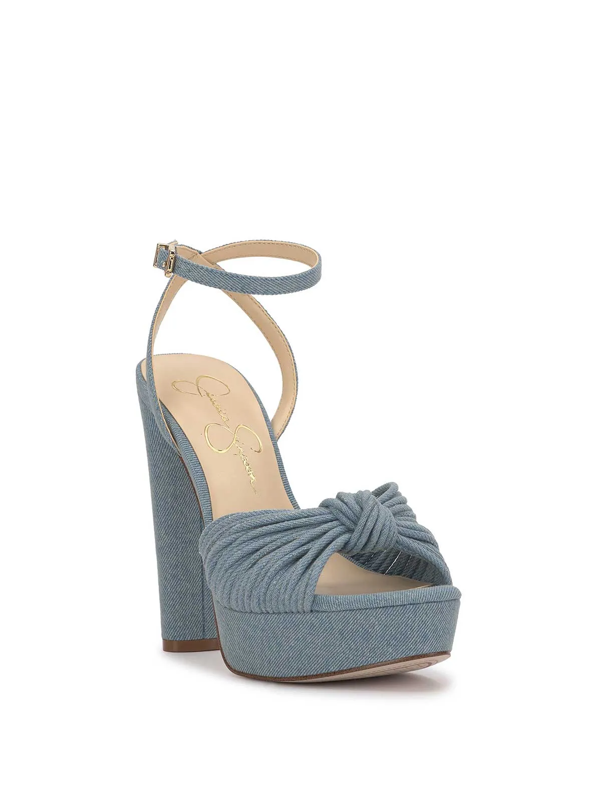 Immie Platform Sandal in Silver Snake