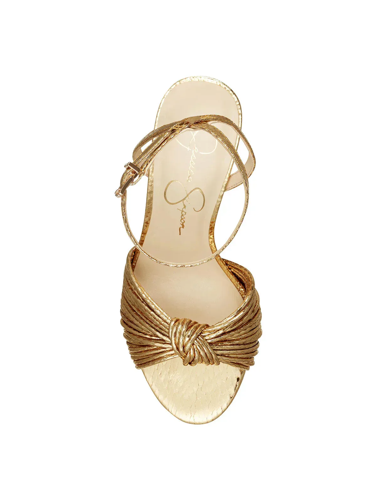 Immie Platform Sandal in Silver Snake
