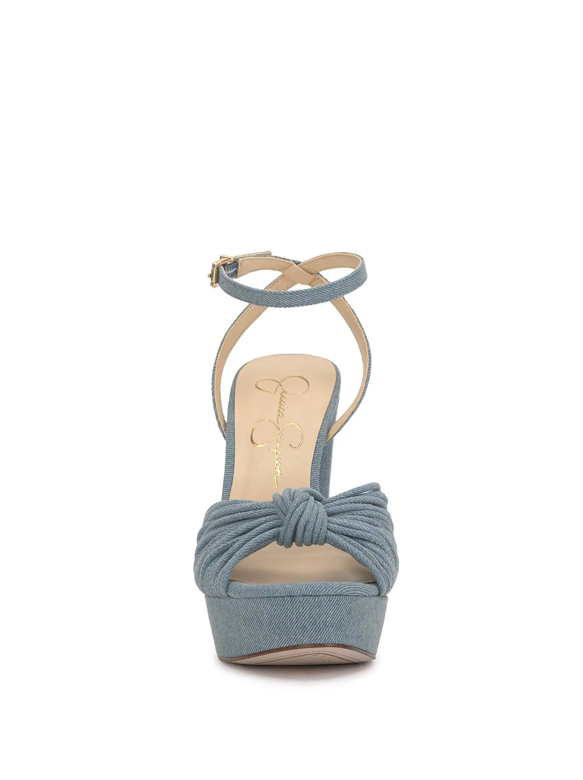 Immie Platform Sandal in Silver Snake