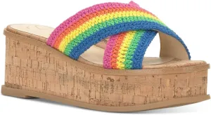 Jessica Simpson Womens Ediza Crochet Platform Sandals