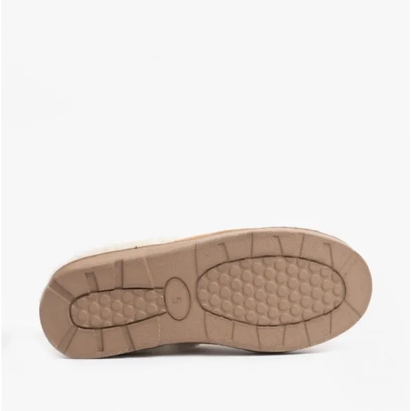Jo & Joe SNUGGLE Womens Mule Slippers Cognac