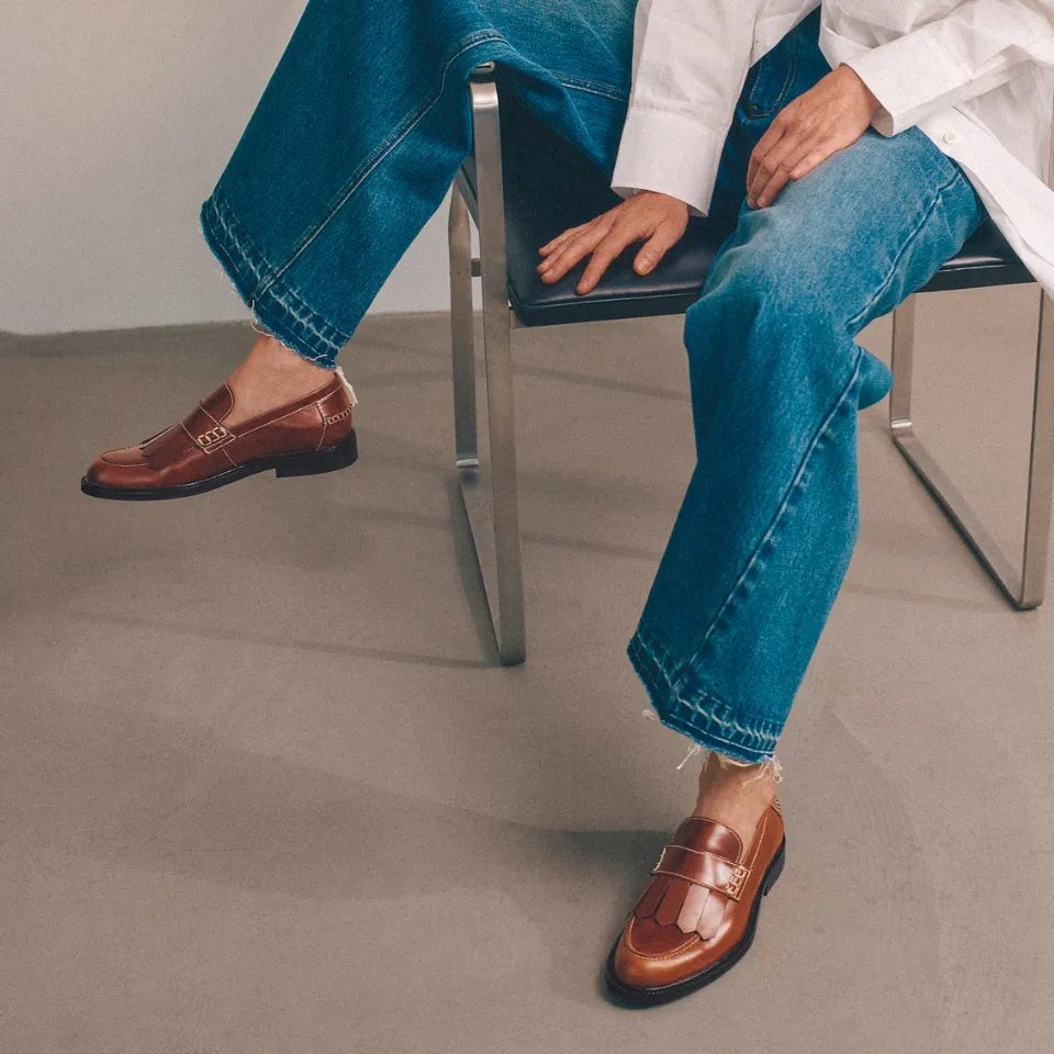 Klassischer Penny Loafer mit Fransen