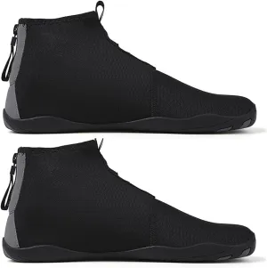 KtEli Men's Hiking Shoes, Arch Support Walking Shoes，Trail High Top Running Shoes, Trekking Climbing Wading Shoes, Slip-on Orthopedic Slip Resistant Shoes (Color : Black Gray, Size : 44)