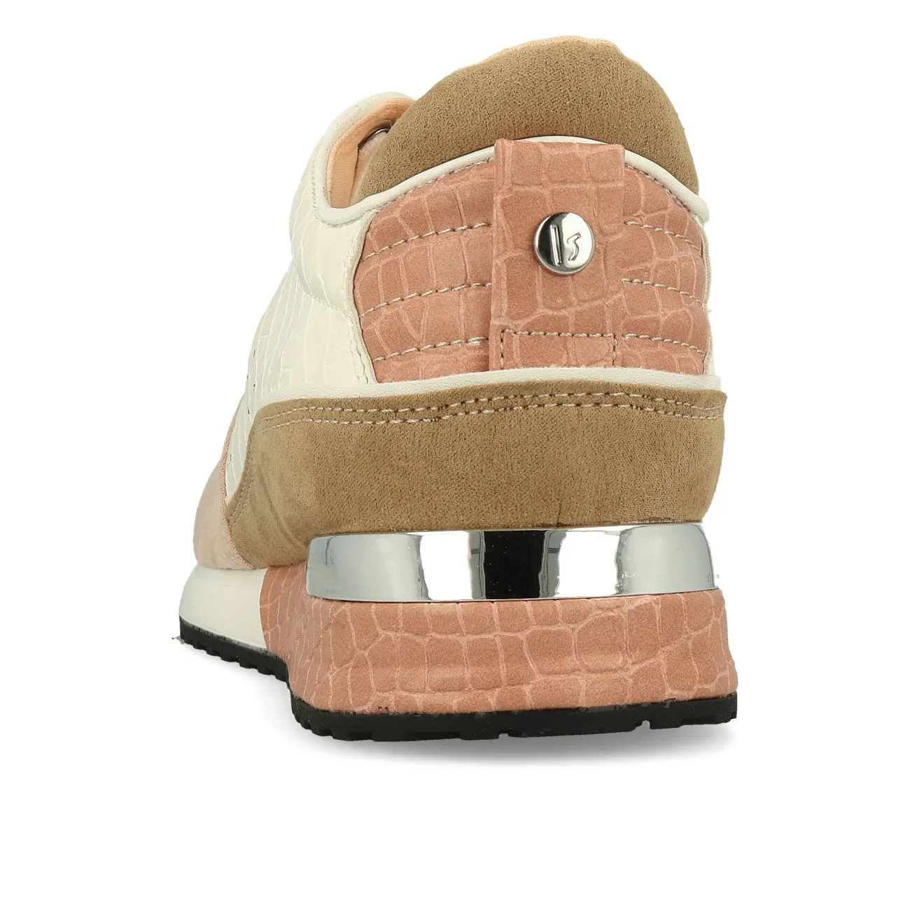 La Strada 2000989 Laced Up Damen Sneaker Light Pink Micro White Croc