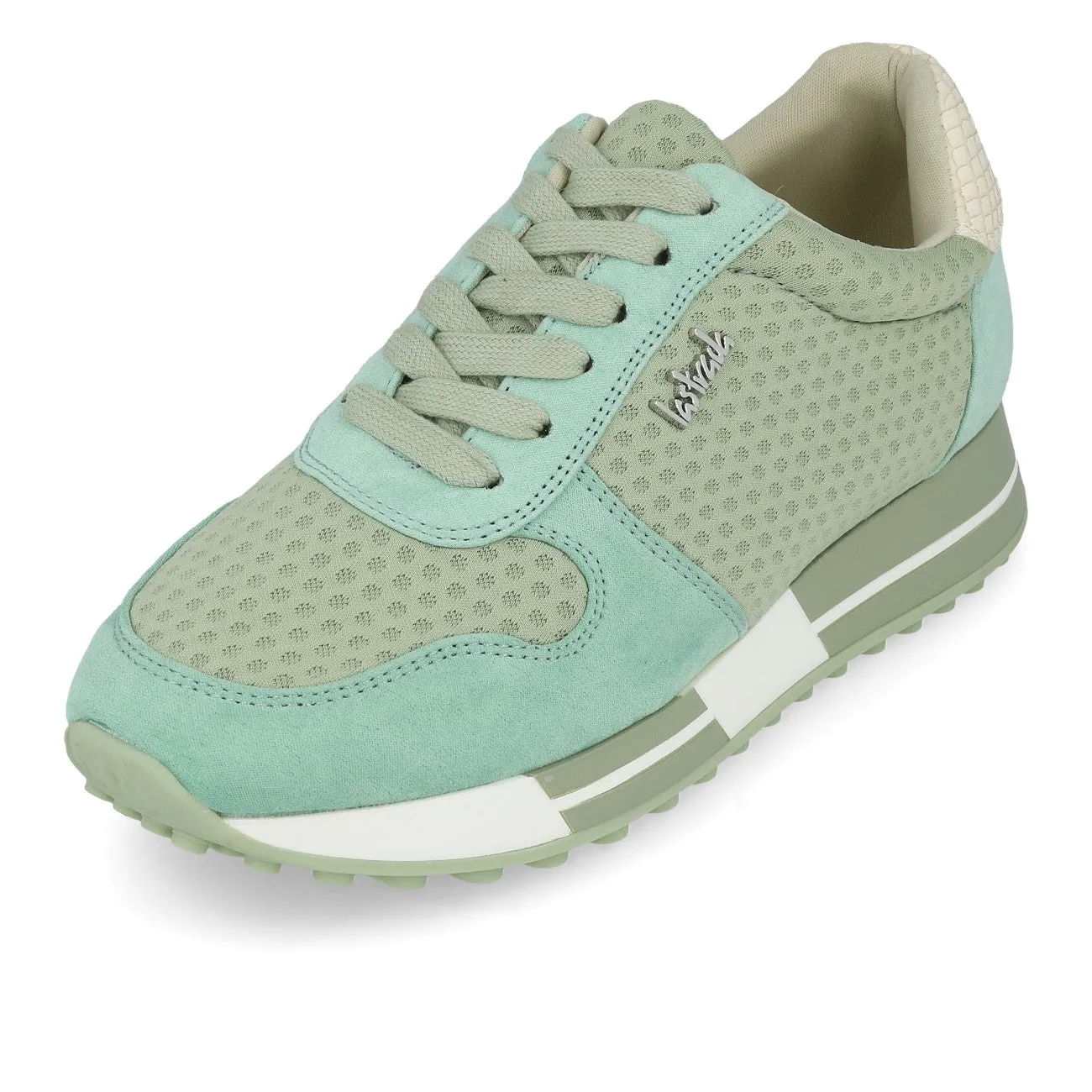 La Strada 2101457 Sneaker Damen Light Green Micro Mesh Snake
