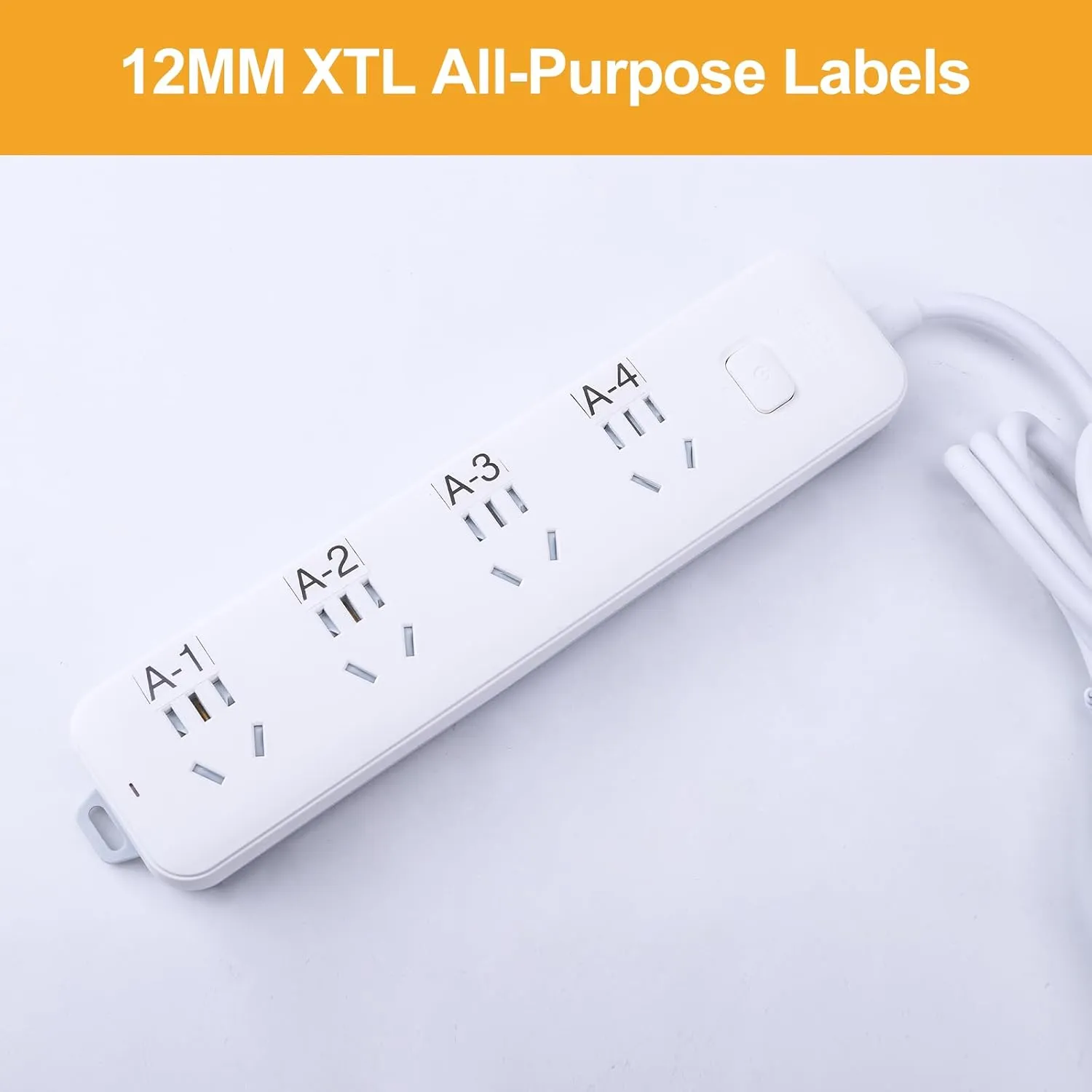 Label KINGDOM Compatible with DYMO XTL Labels 1868751 All-Purpose Vinyl Labels 1/2" for DYMO XTL Label Makers XTL 300 XTL 500, Black on White 1/2 Inch x 23 Feet (12mm x 7m)