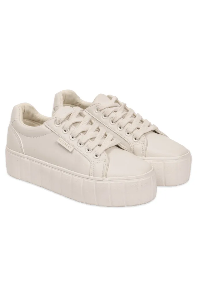 Lace Up Sneaker _ 153934 _ Natural