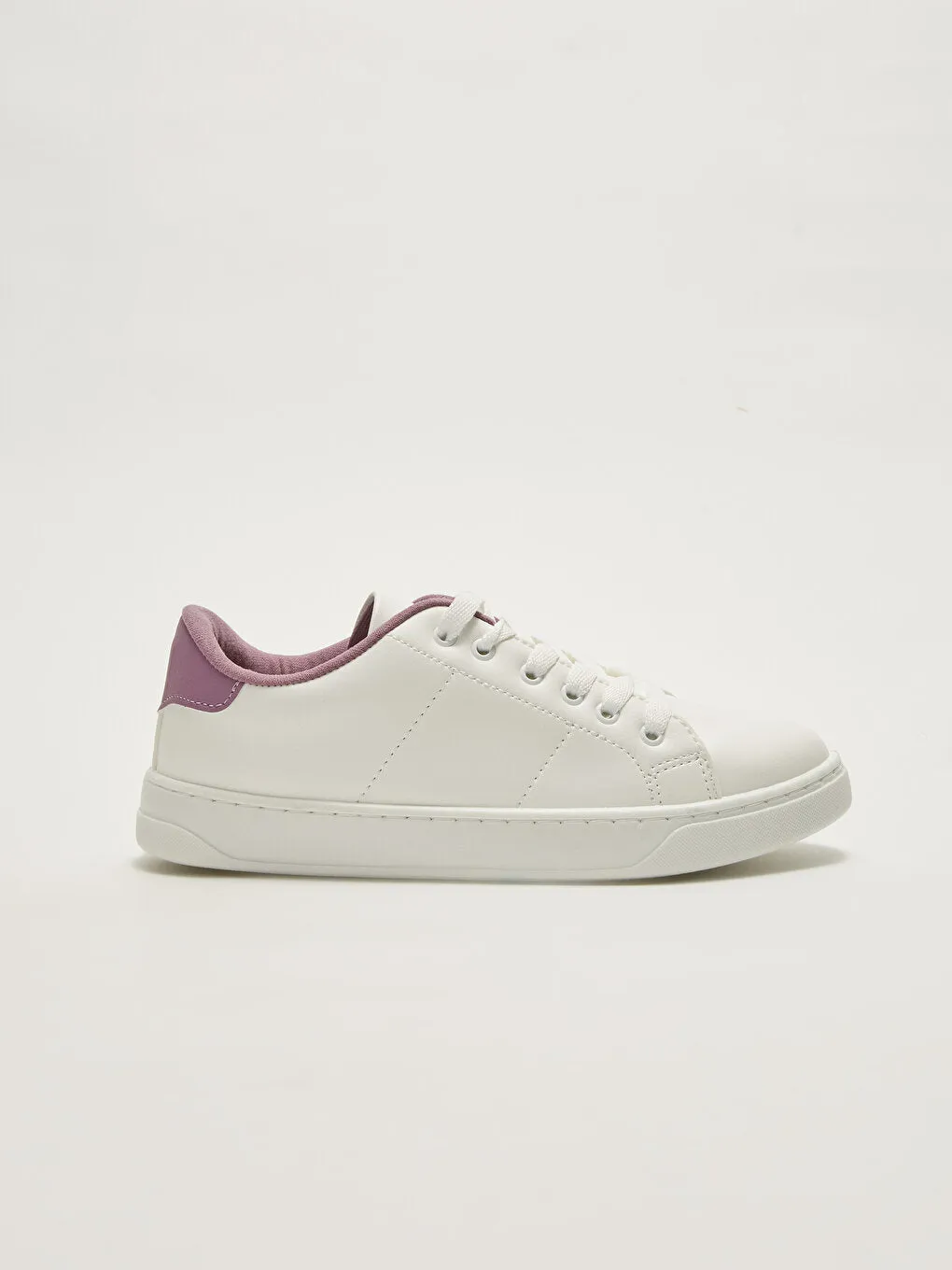Leather Look Lace Up Women's Sneakers