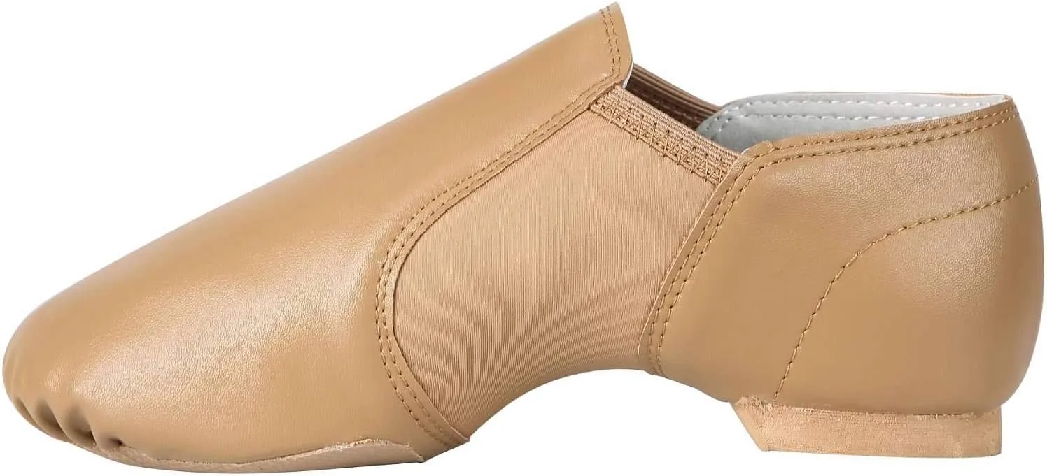 Linodes Unisex 006 PU Leather Upper Slip-on Jazz Shoe for Women and Men's Dance Shoes